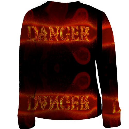 Детский 3D свитшот Danger (вид сзади)