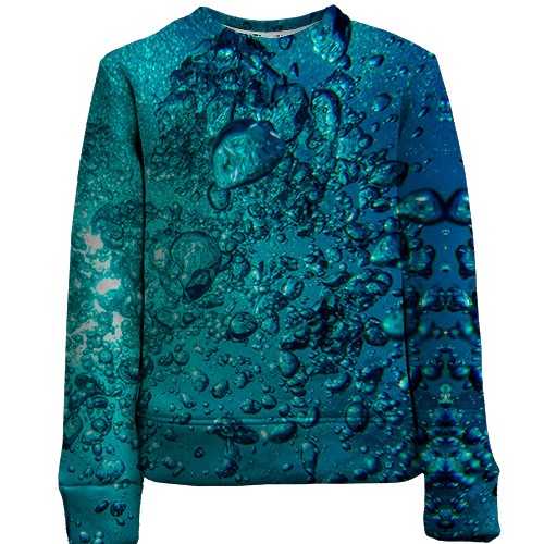 Детский 3D свитшот с подводным видом (вид спереди)