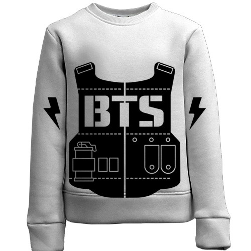 Дитячий 3D світшот з группой БТС (BTS) K-POP ARMY (вид спереду)