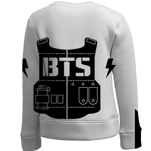 Дитячий 3D світшот з группой БТС (BTS) K-POP ARMY (вид ззаду)
