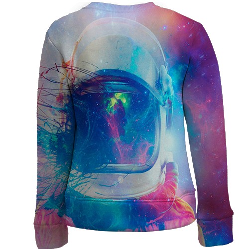 Дитячий 3D світшот з астронавтом в космосі (вид ззаду)