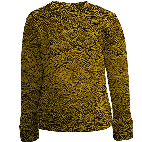 Детский 3D свитшот с цветочным слитком золота (вид сзади)