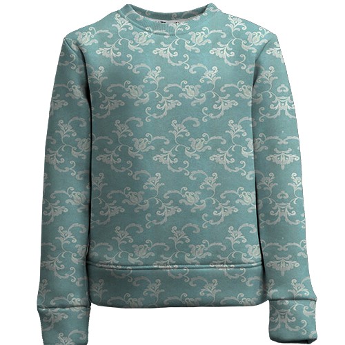 Детский 3D свитшот с текстурой обоев (вид спереди)