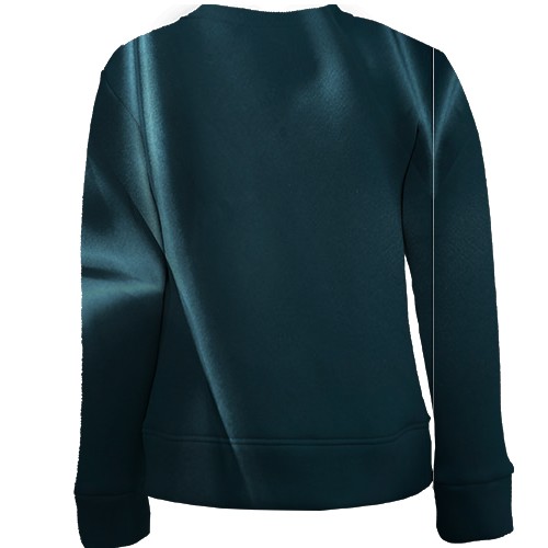 Детский 3D свитшот с синей шелковой тканью (вид сзади)