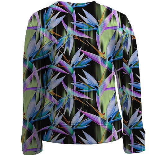 Детский 3D свитшот со светящимися цветами (вид сзади)