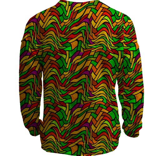 3D свитшот с волнистым витражом (вид сзади)