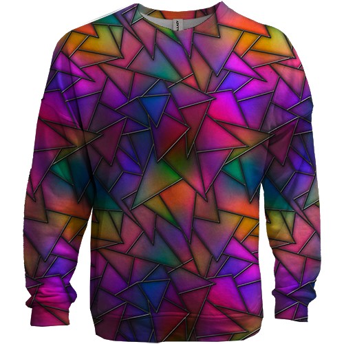 3D свитшот с треугольным витражом (вид спереди)