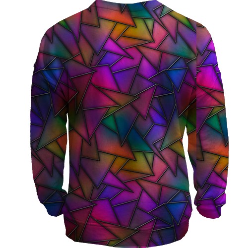 3D свитшот с треугольным витражом (вид сзади)