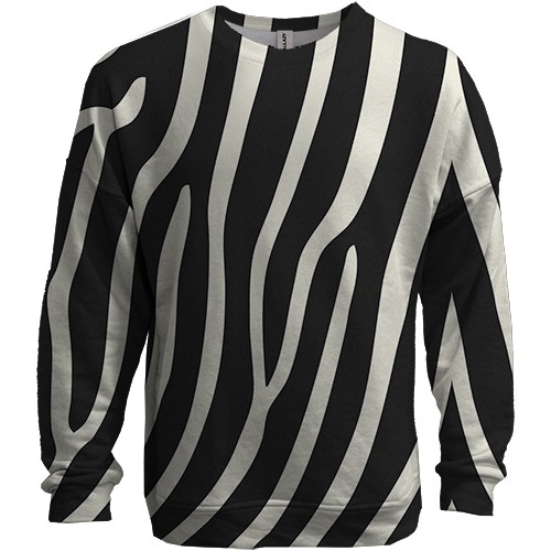 3D свитшот с кожей зебры (вид спереди)