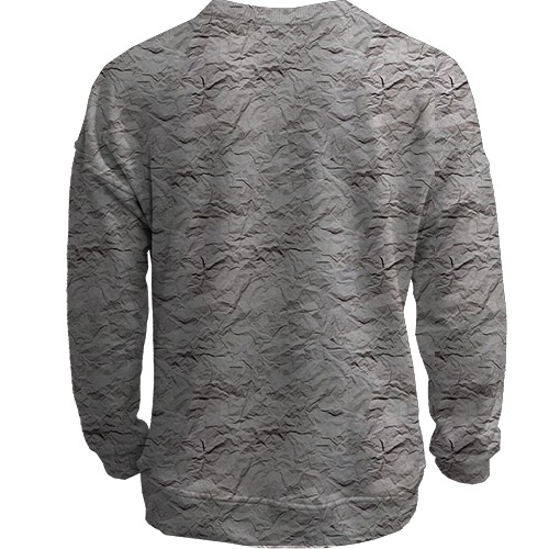 3D свитшот с помятой бумагой (вид сзади)