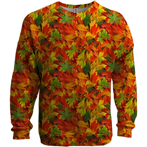 3D світшот з осіннім листям (вид спереду)