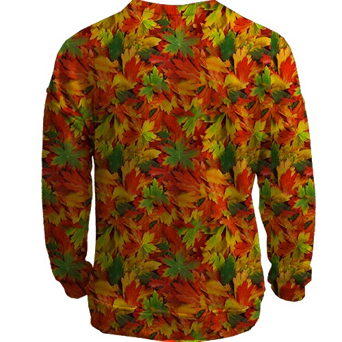 3D світшот з осіннім листям (вид ззаду)