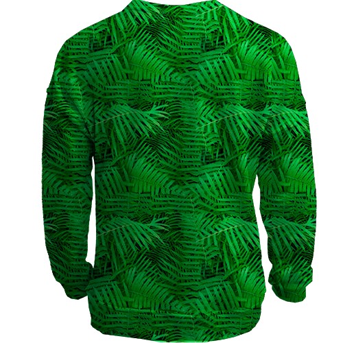 3D світшот з листям папороті (вид ззаду)