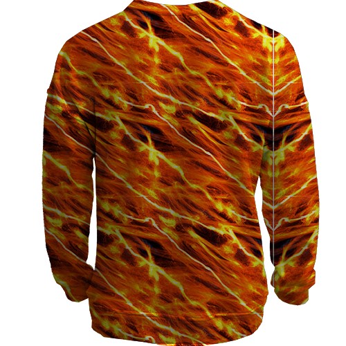 3D свитшот с электрической лавой (вид сзади)