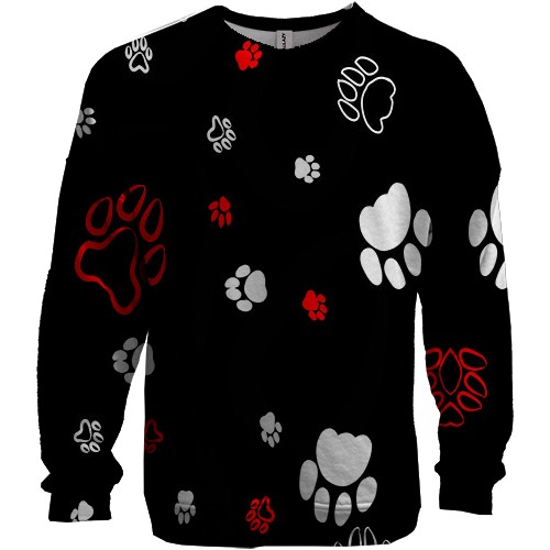 3D свитшот со следами животных (вид спереди)