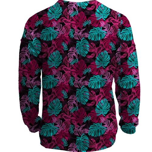 3D свитшот с яркими листьями (2) (вид сзади)