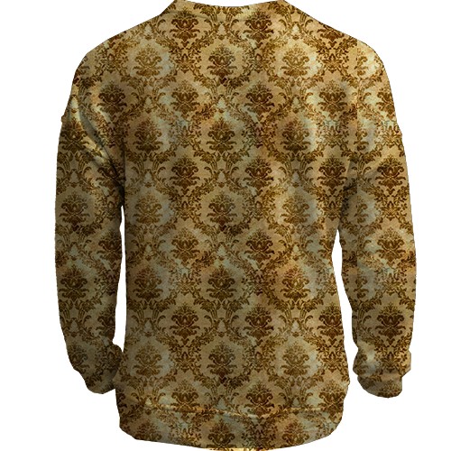 3D свитшот с золотыми обоями (вид сзади)