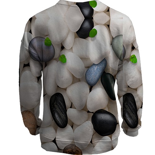 3D свитшот с белой галькой (вид сзади)