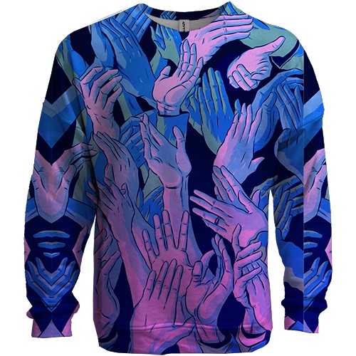 3D свитшот с руками (вид спереди)