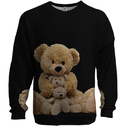 3D світшот з ведмедиками Тедді (вид спереду)