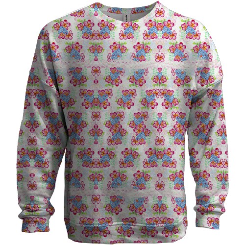 3D свитшот с цветочками (вид спереди)