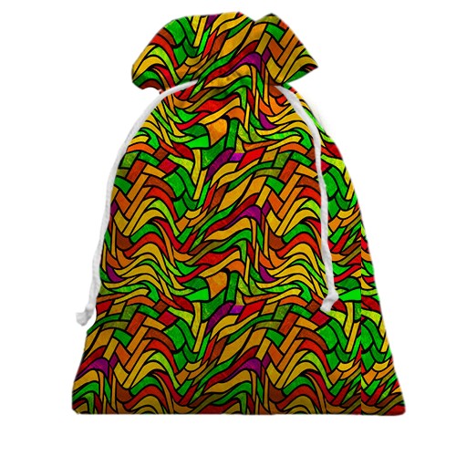 3D Подарочный мешочек с волнистым витражом (вид сзади)