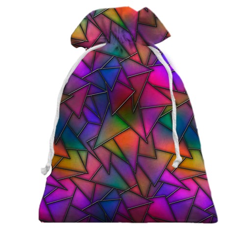 3D Подарунковий мішечок з трикутним вітражем (вид спереду)