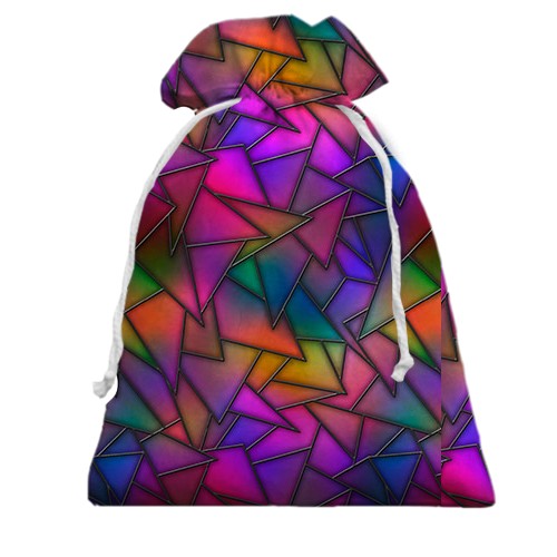 3D Подарунковий мішечок з трикутним вітражем (вид ззаду)