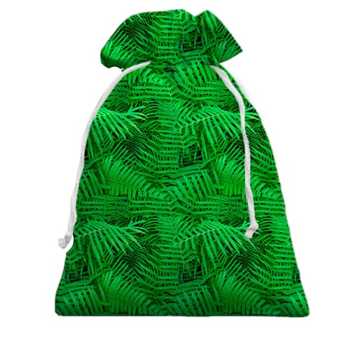 3D Подарунковий мішечок з листям папороті (вид спереду)