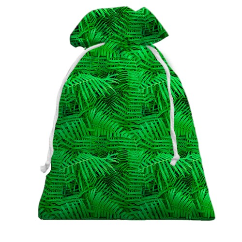 3D Подарунковий мішечок з листям папороті (вид ззаду)
