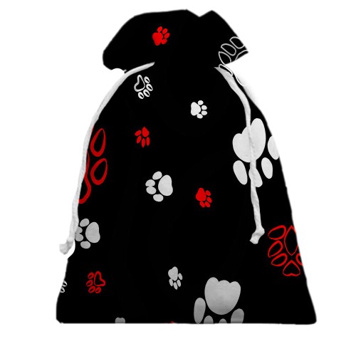 3D Подарунковий мішечок зі слідами тварин (вид спереду)