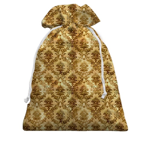 3D Подарунковий мішечок з золотими шпалерами (вид спереду)