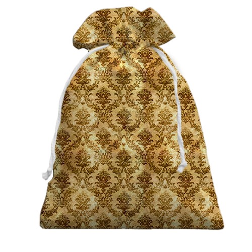 3D Подарунковий мішечок з золотими шпалерами (вид ззаду)