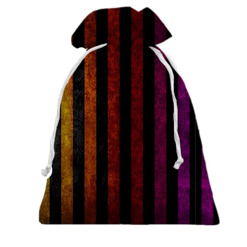 3D Подарунковий мішечок з райдужними смужками (вид ззаду)