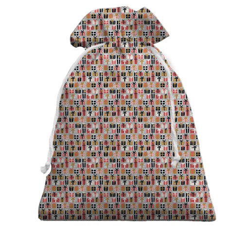 3D Подарочный мешочек с подарками (вид сзади)