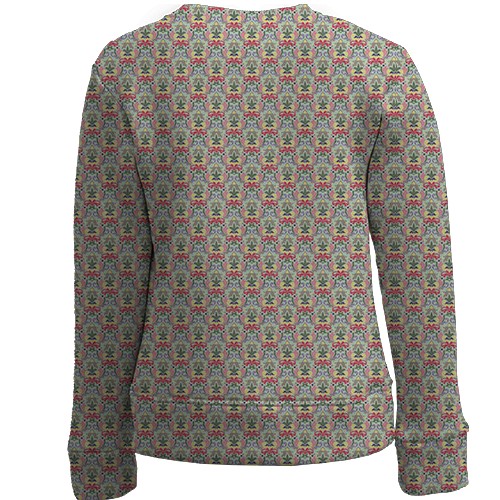 Дитячий 3D світшот з текстурою шпалер (2) (вид ззаду)