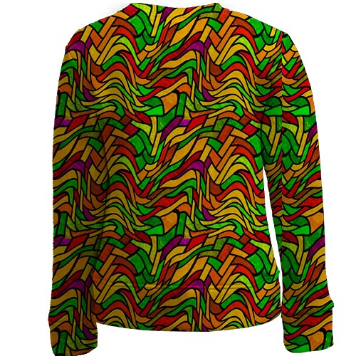 Детский 3D свитшот с волнистым витражом (вид сзади)