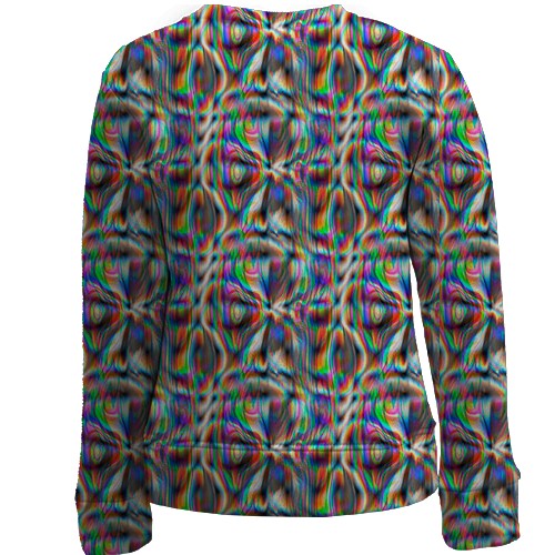 Детский 3D свитшот с голографической пленкой (вид сзади)