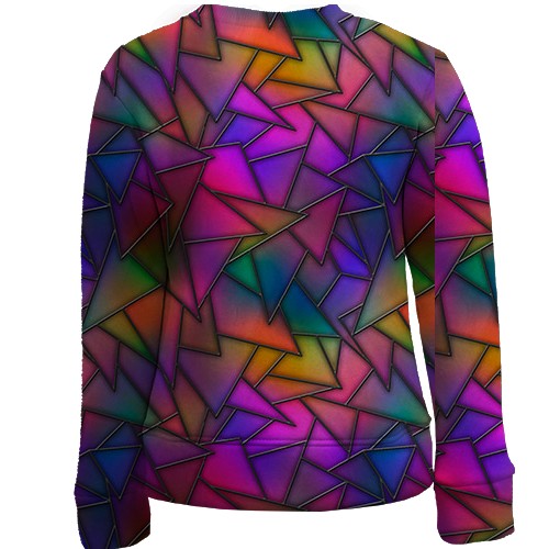 Дитячий 3D світшот з трикутним вітражем (вид ззаду)