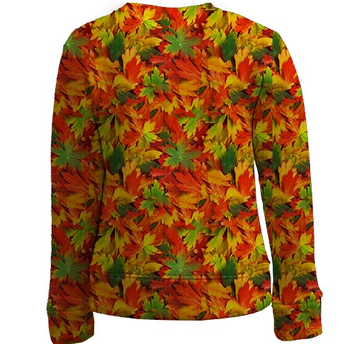 Дитячий 3D світшот з осіннім листям (вид ззаду)