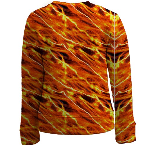 Детский 3D свитшот с электрической лавой (вид сзади)