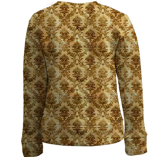 Детский 3D свитшот с золотыми обоями (вид сзади)