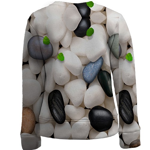 Детский 3D свитшот с белой галькой (вид сзади)