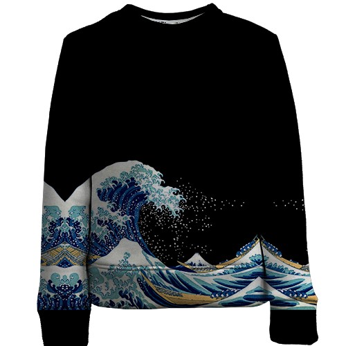 Дитячий 3D світшот з хвилями (вид спереду)