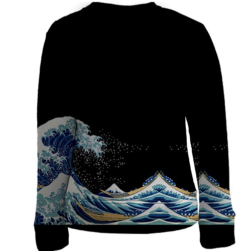 Дитячий 3D світшот з хвилями (вид ззаду)