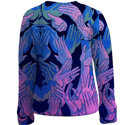 Дитячий 3D світшот з руками (вид ззаду)