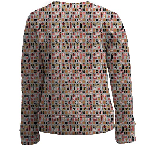 Дитячий 3D світшот з подарунками (вид ззаду)