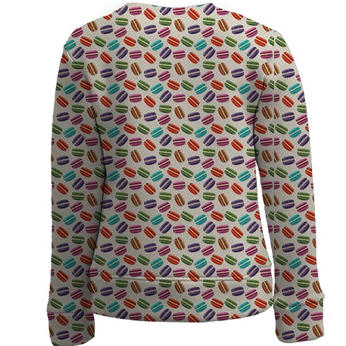 Дитячий 3D світшот з пончиками (вид ззаду)