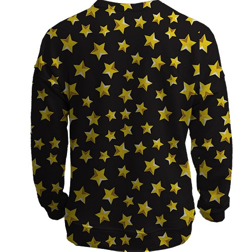 3D світшот з зірками (вид ззаду)