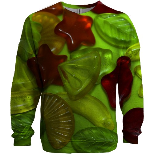 3D світшот з мармеладом (вид спереду)